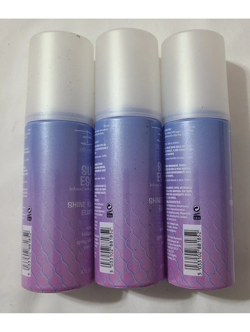 3pk BTZ Beyond the Zone  Sugar Escape Hair  Shine Illuminator Elixir Mist Spray